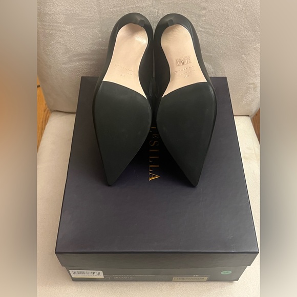 NIB Le Silla Black Leather Booties 38 EU - Picture 8 of 9